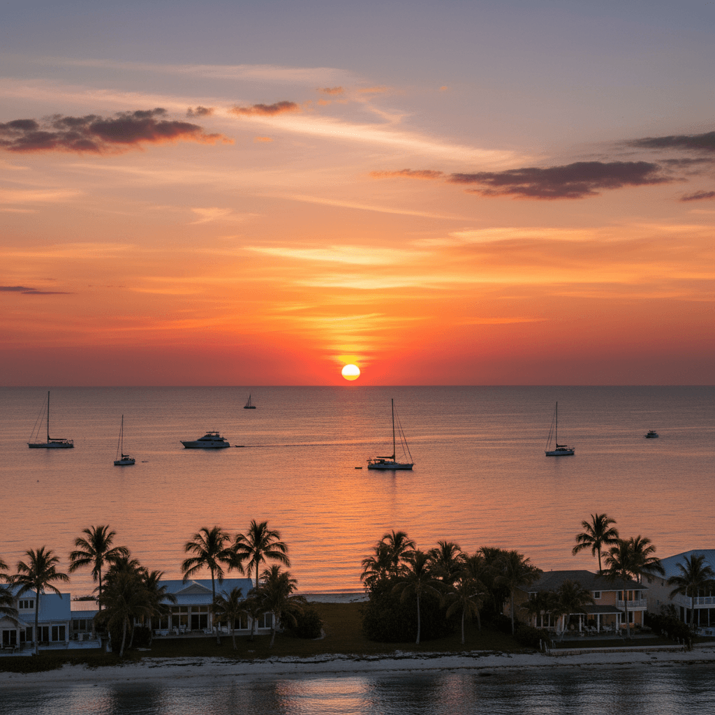 Southwest Florida coastal sunset