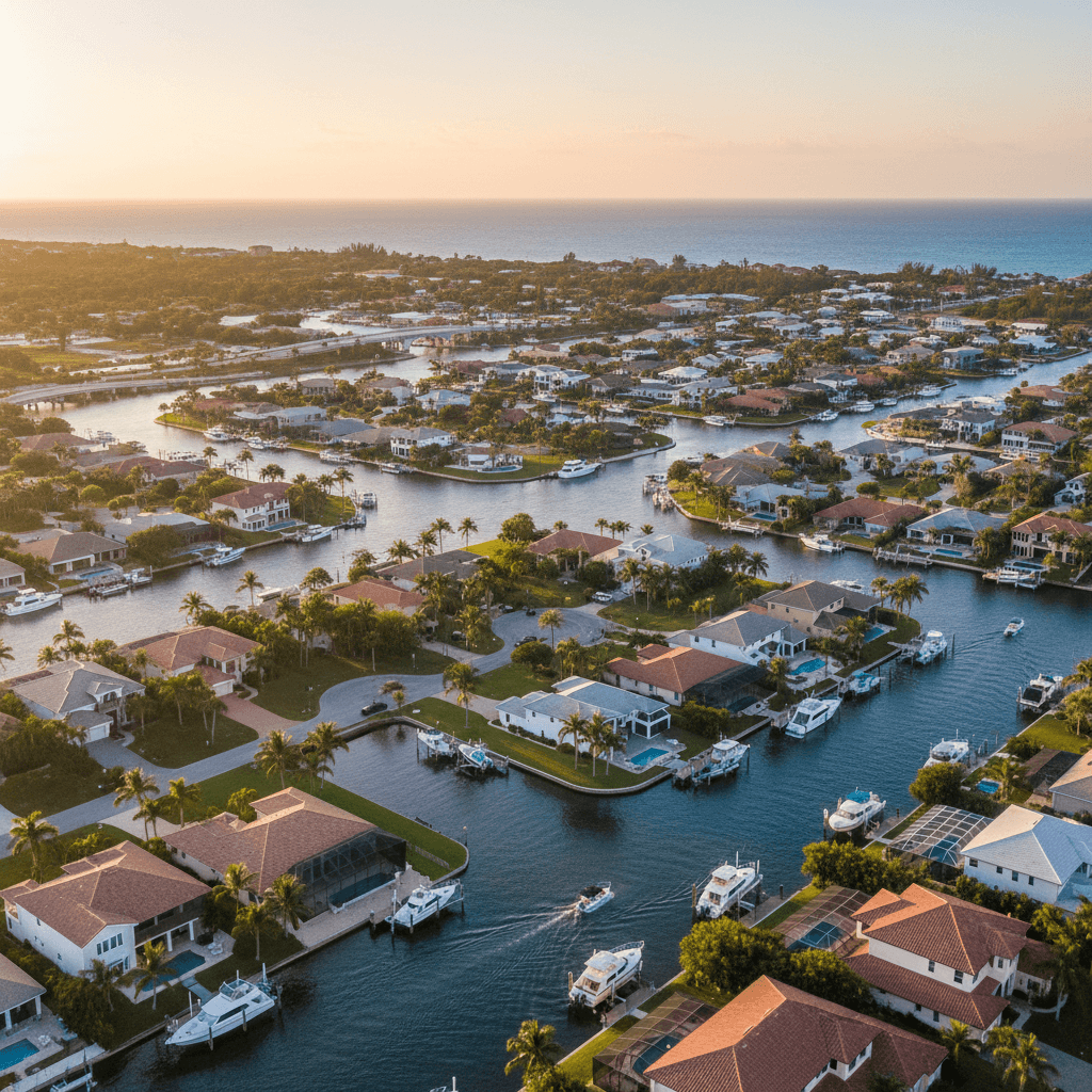 Cape Coral waterfront and docks