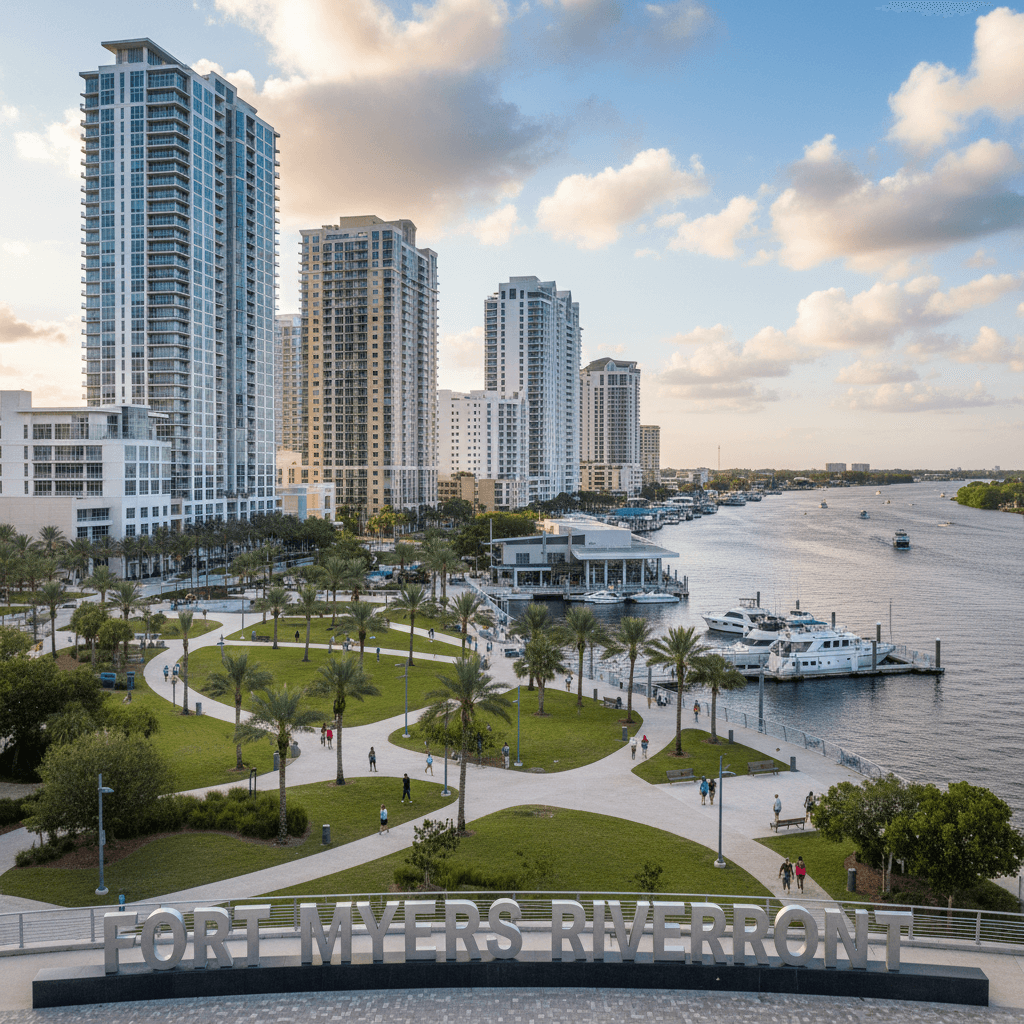 Fort Myers riverfront and downtown area